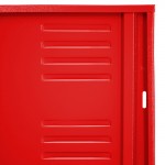 Locker metálico dual grande - 4 puertas rojo